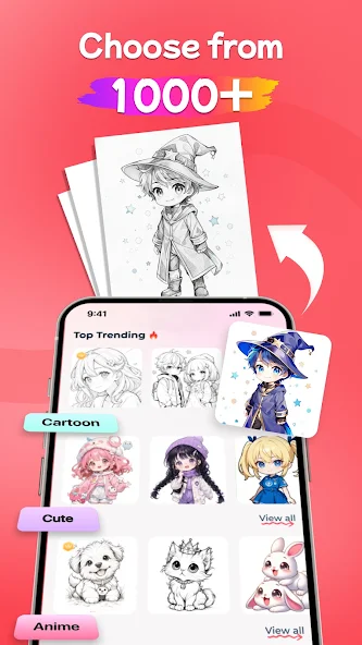 Giao diện Lunara: AR Drawing & Sketch